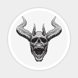 Devil Dark Skull Hell King Kill Dead Realtistic Detailed Black Magnet